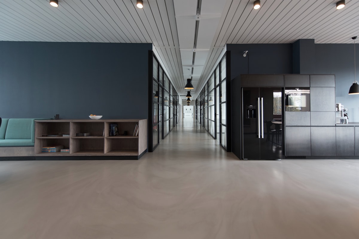 Office printer equipment in a professional workspace